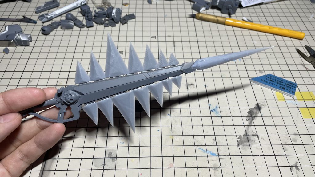 ムラマサのエフェクトは3Dプリンターで作成しました。※画像は試作品です。