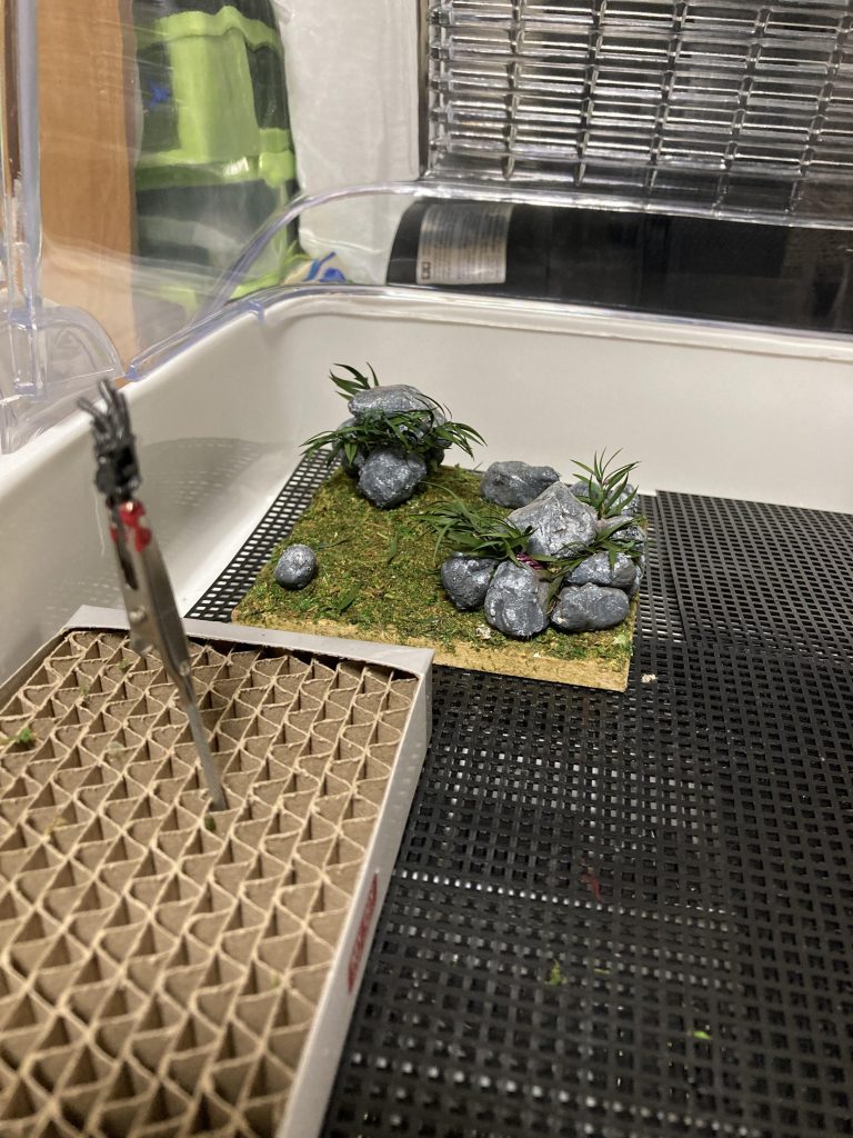 草も植えて、もちろん手も…