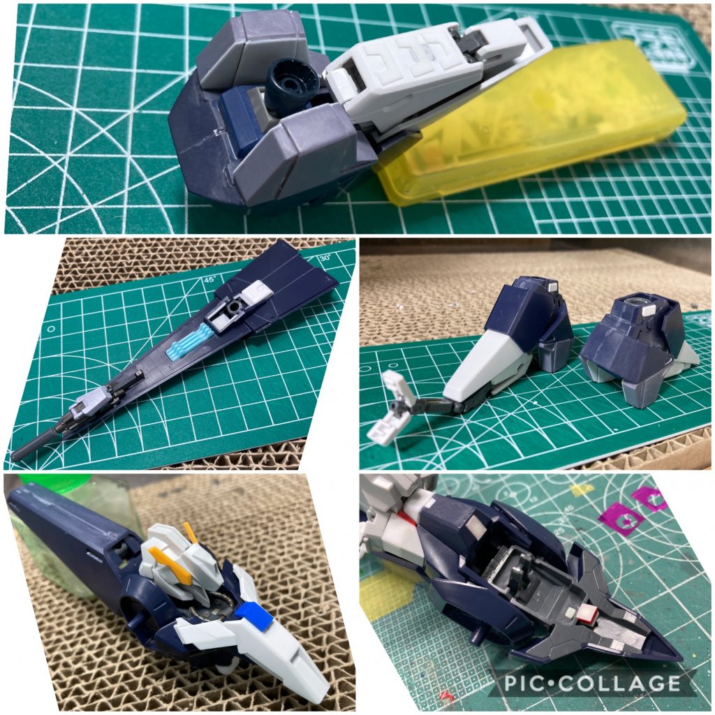 制作途中今回は塗り分けのために細かい部分は別パーツ化し、塗装後リモネン系で接着しました。強度があり塗膜も侵さなかったので良かったです。バインダー裏には食パンとめるやつで作ったシイタケ埋めました。スジ彫りは0.1ミリで彫りました。