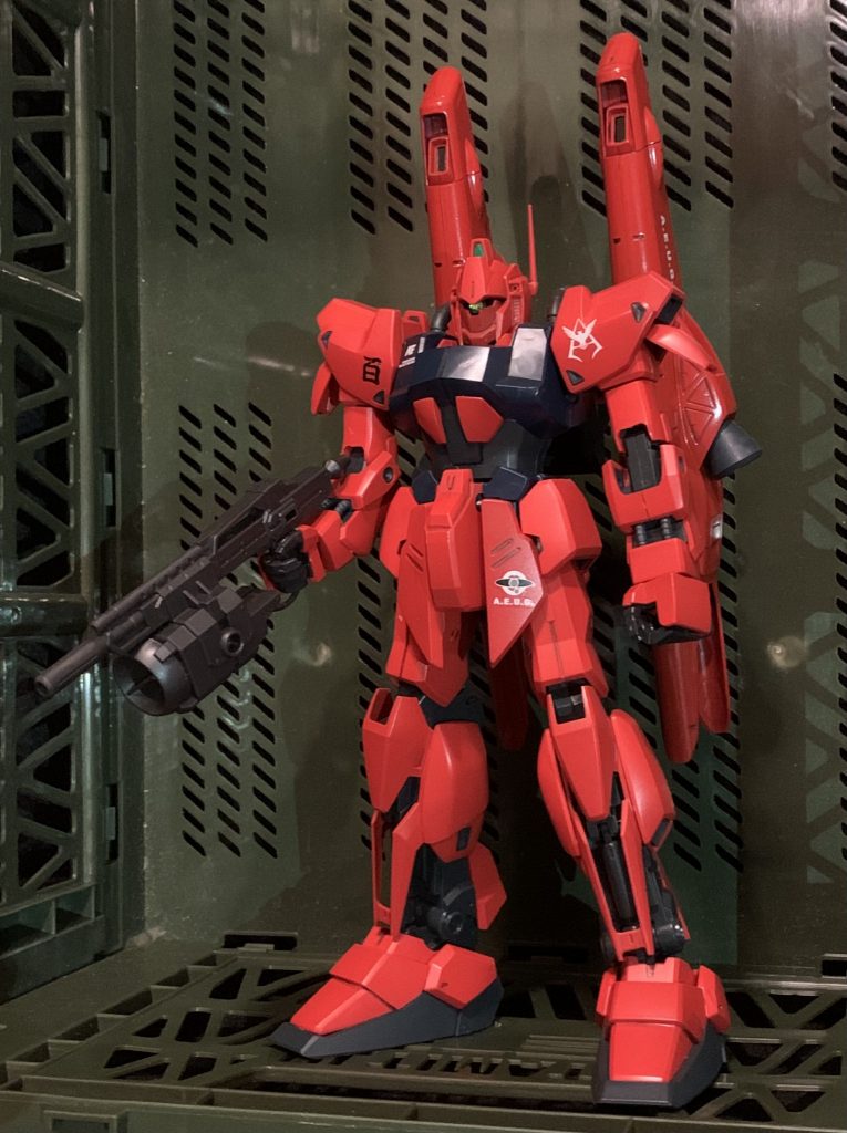 立ちポーズ。元のキットが良いので、スタイル良く見えますね。ミキシング部分も違和感ないと思います。