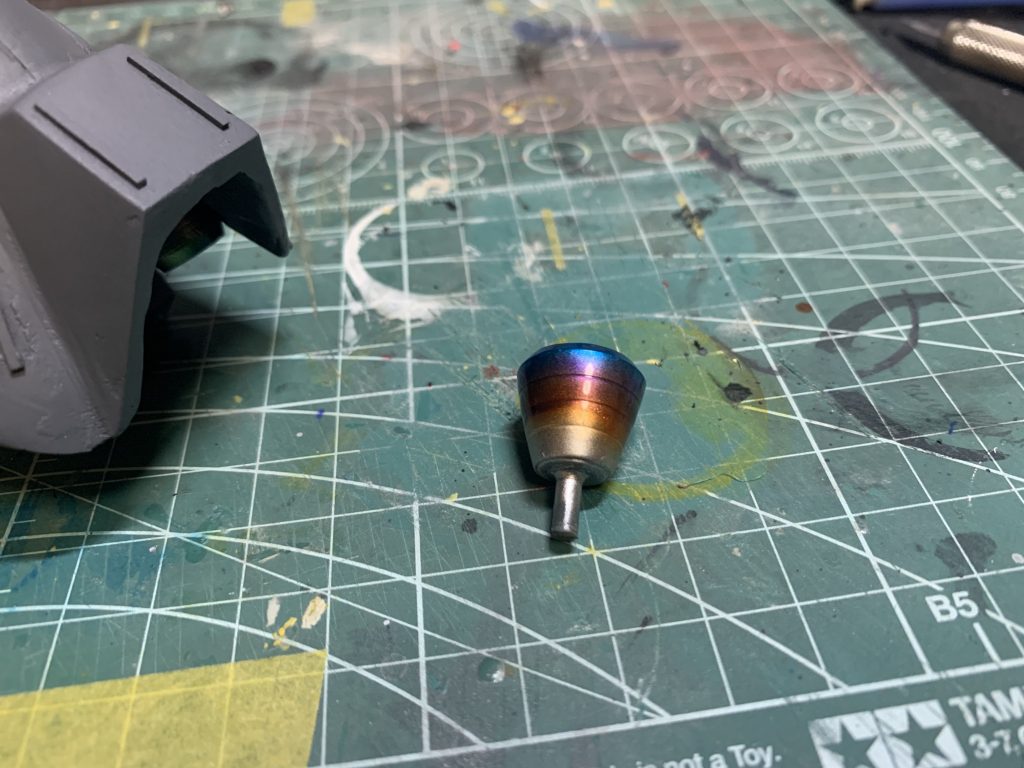 マフラー焼けの様に塗装しました 