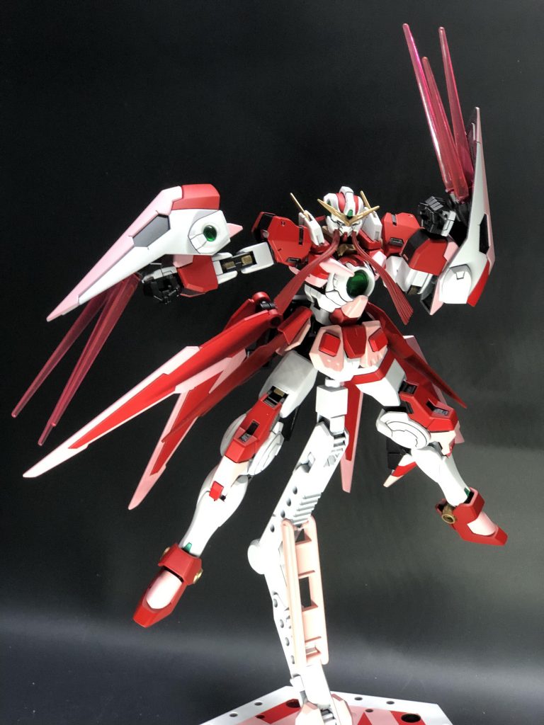 GNナックルを反転させたGNビームクロー女性型なら引っ掻き攻撃とか可愛いかな？と思って作ってみましたが、なかなか物騒な武器になりましたね