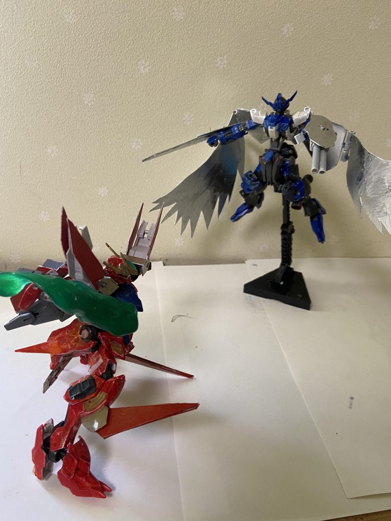 因縁の対決勃発!!以上、バルバトスフリートトランザムフレイムでしたトランザム今回は画像少なめでしたので最後2つで少し物語ぽくしてみました、ちなみに粒子はプラスチック粘土で作っています。