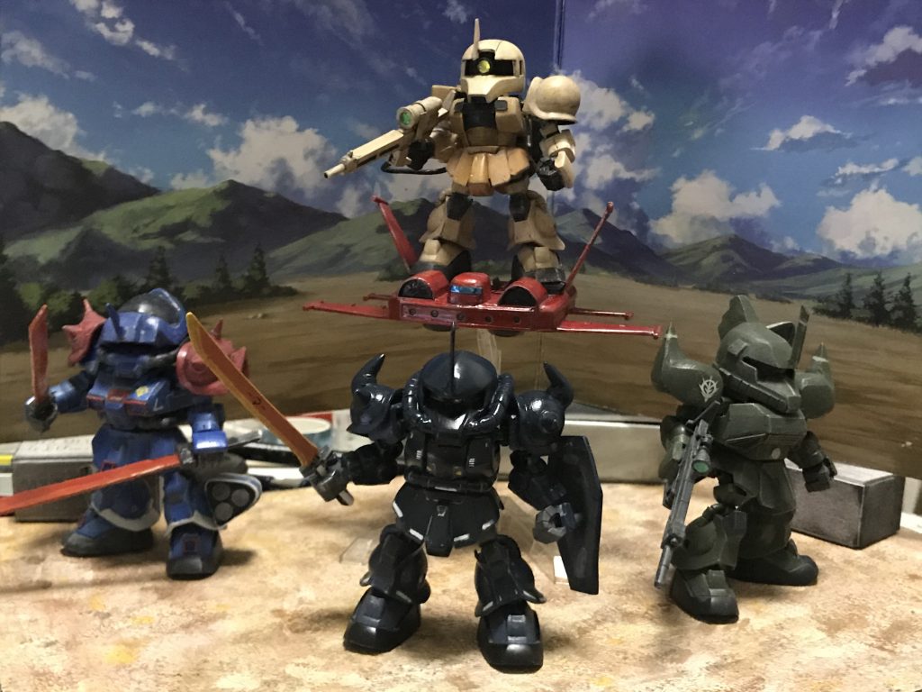 これには過去に作ったジオン系MSもニッコリ