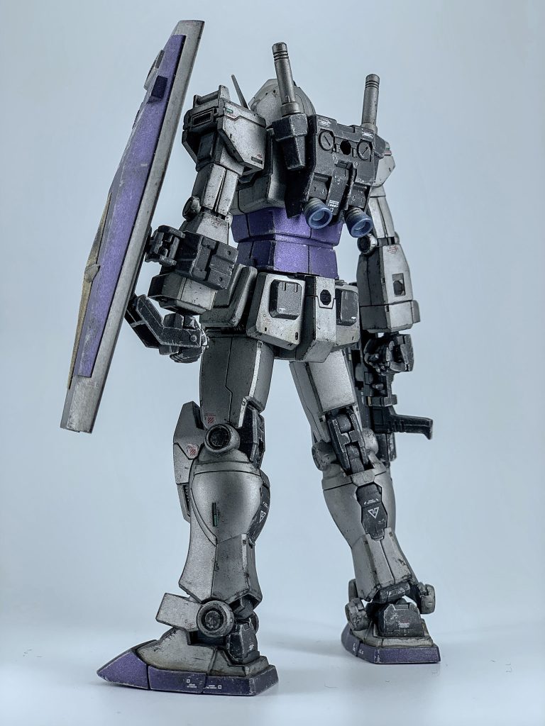 バックショット、ウェザリング前と後。