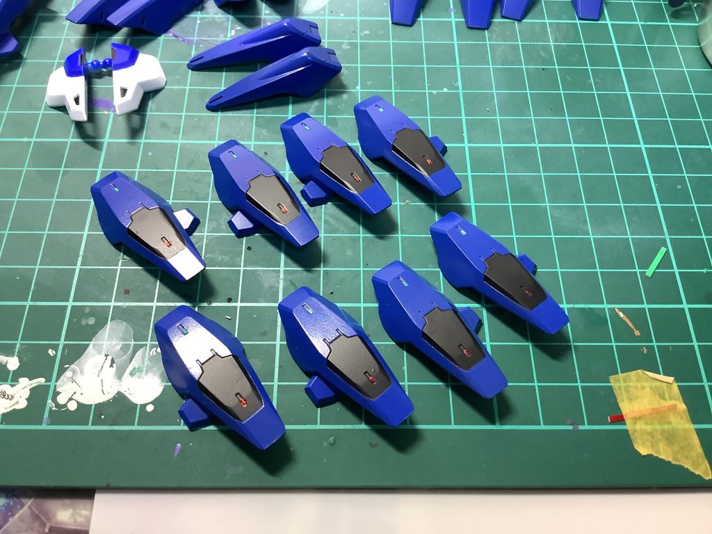 マスキング作業と初めてチップも貼っています。チップめちゃ難しいので今後の課題ですね…