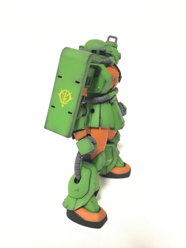 宇宙での運用想定ということで、今回はドライブラシとチッピングを行いました。汚しが過度にならないように気をつけました。