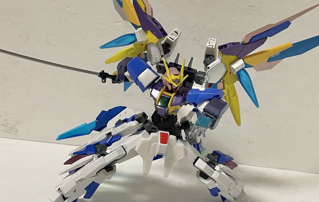 途中の写真その1太刀は30mm戦国兵装のやつです