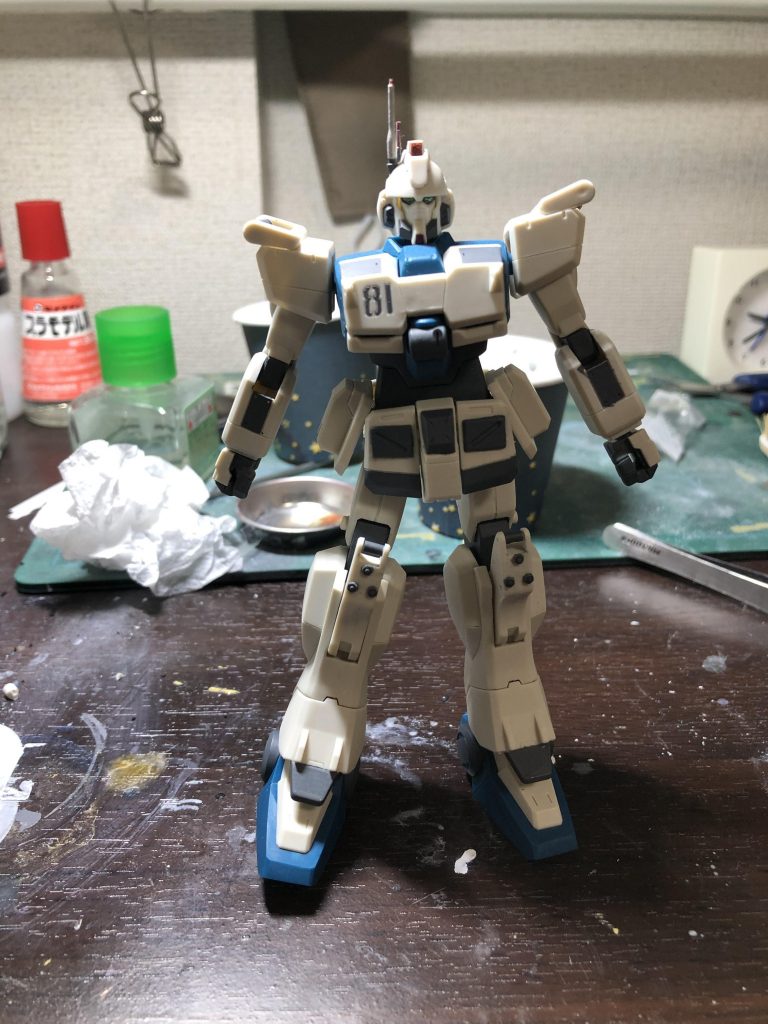 コトブキヤパーツ追加、スジボリ、部分塗装追加の状態