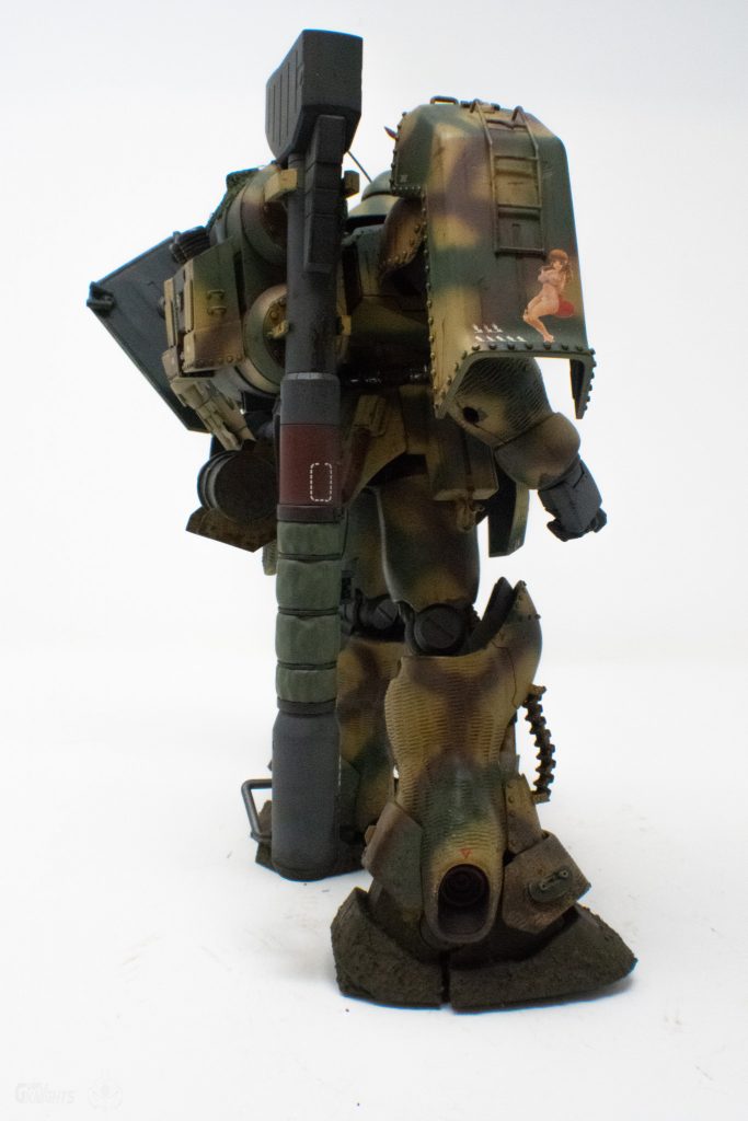 I used many parts from a Tamiya Panther tank.