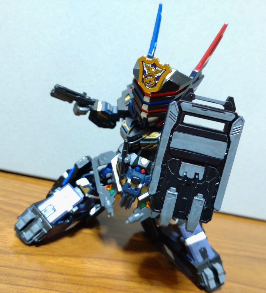 ・地上部隊装備+シールド&ハンドガン地上部隊装備のクツも新規武器も黒一色なので、シールor塗装の必要アリっス