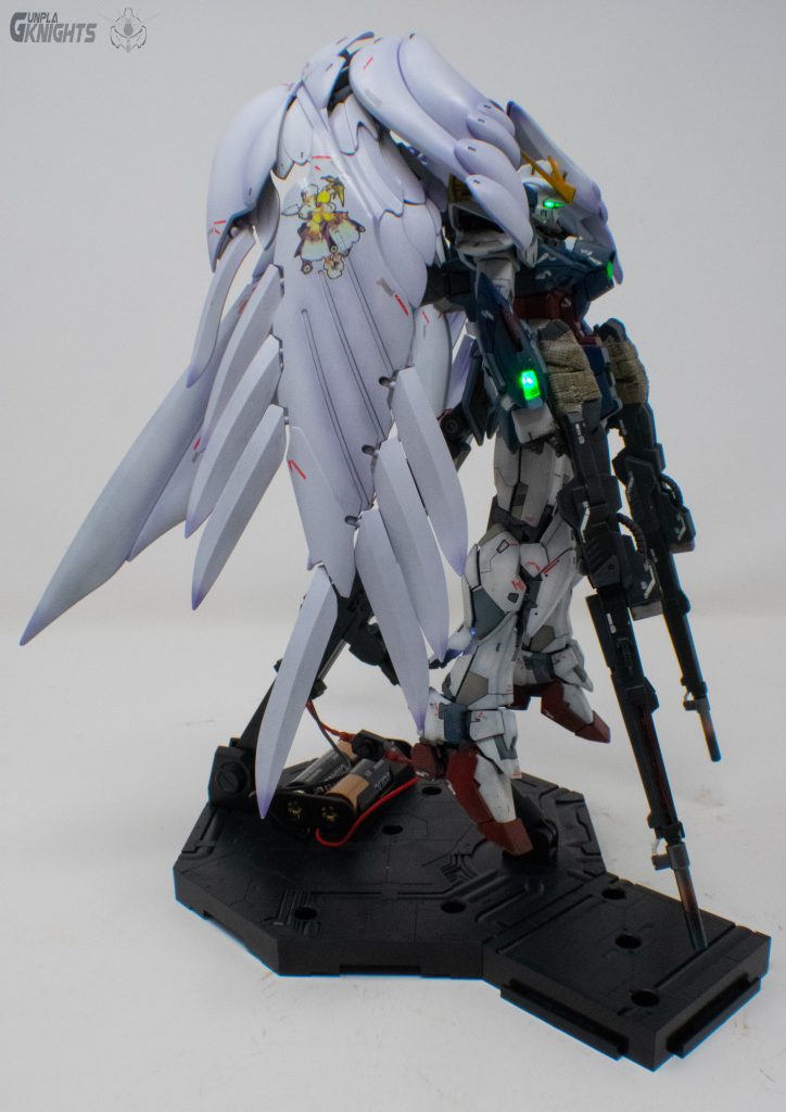 The wings took a very long time to carefully pre shade with purple and meticulously fill with white to not over power the purple underneath.