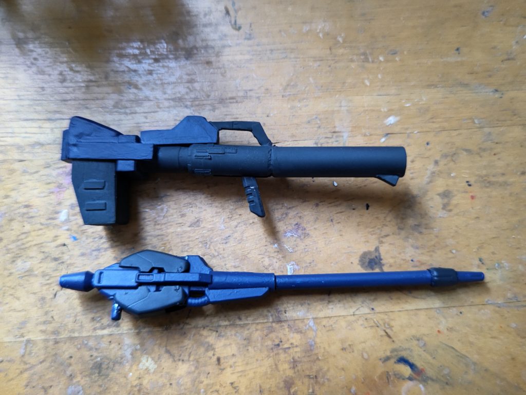 ハイパーバスーカも自作ロングビームライフルは延長してこのサイズに