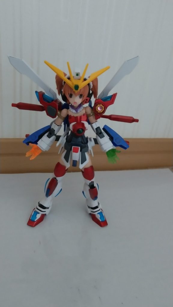 そして、右手をゴッドフィンガー、左手をシャイニングフィンガーにするとゴッドバーニングガンダムちゃんの新必殺「ヘル・アンド・ヘブン」が使用可能!ちょっと先祖返りした感じ