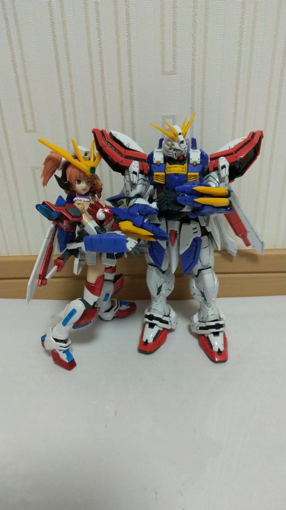 最後に弟子に手を出してしまった師匠と思惑通り師匠をモノにした弟子の図。今回は撮影中にパーツのポロリ続出しかなりストレスが溜まりました……腕とかバックパックとか腰のゴッドスラッシュとか……何度接着剤で引っ付けてやろうと思ったことかwww今回はこれで終わろうと思います。最後まで見ていただきありがとうございました!次回、機動武闘伝Gバーニングガンダムちゃん「初めての共同作業!真夜中のガンダムファイトっ!!」にレディ・ゴーッ!!