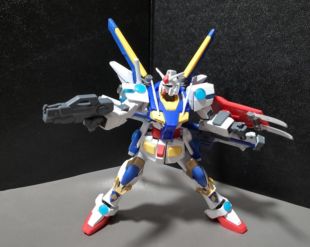 GNビームガン他のガンダムたちが使うのよりは威力は低いが、そこまで大差もなく、扱い安さではこちらのほうが遥かに上。