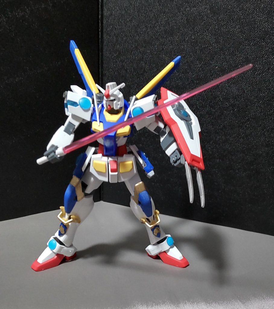 GNビームサーベル背部に1基装備してある。