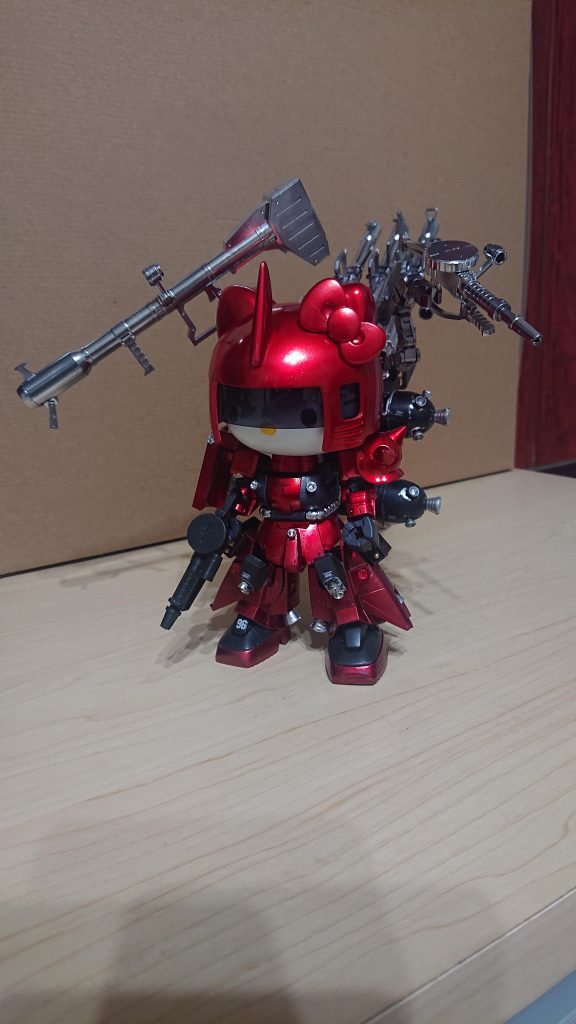 結構良いポイントを紹介出来たんじゃないでしょうか。SD化に困ってる方の参考になれば幸いです。本体ガンダムマーカーロイヤルメタレッド 胸ガンダムマーカーファントムグレー 武器ガンダムメッキシルバー(少しレッドゴールド、メタレッド使用)