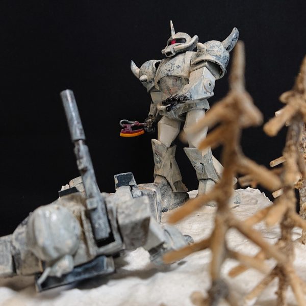 B*f様 ジオラマ　ガンプラ ザクⅠまた作りたいなぁ。 #天然ジオラマ #ウェザリング