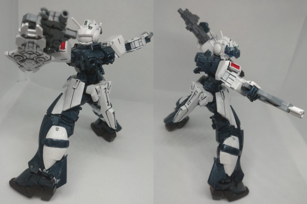 　30MMアルトのバックパック。背面撃ちは強者ムーブ。　シビリアンアストレイJGカスタムを連想させるシンプルなバックパックも良いですね。