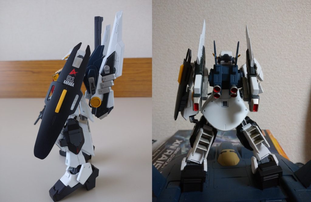 バックパックは「HGBCバインダーガン」と「HGBCパワードアームズパワーダー」を改造し、百式のフレキシブル・バインダーとシュツルムディアスのグライ・バインダーの中途複合モデルとして設定しています。