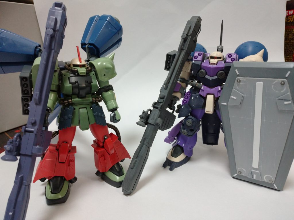 ドラッツェの丸いスラスター(?)が何故余りかと云うと次の次の作品でドラッツェ改の四角いスラスター(?)を使用するので丸い方は余剰パーツになってしまうからです。