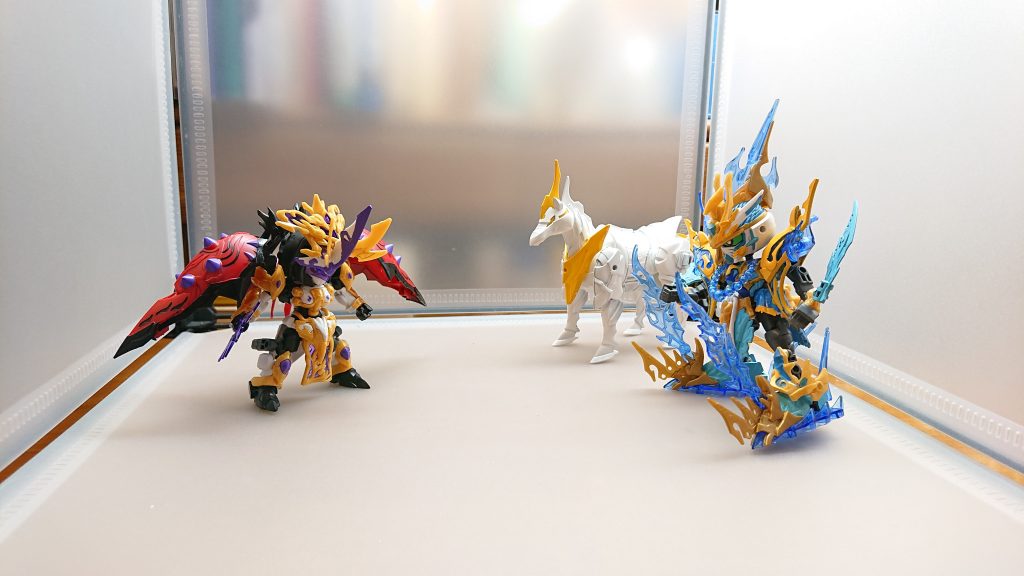 羅刹女対玉龍、沙悟浄水の妖術を使う沙悟浄を足止めするために羅刹女が立ちはだかる互いに頭脳戦を繰り広げ互角の戦いを繰り広げる戦闘の最中玉龍も加わり劣勢となる羅刹女は撤退し牛魔王のいる場所に向かう