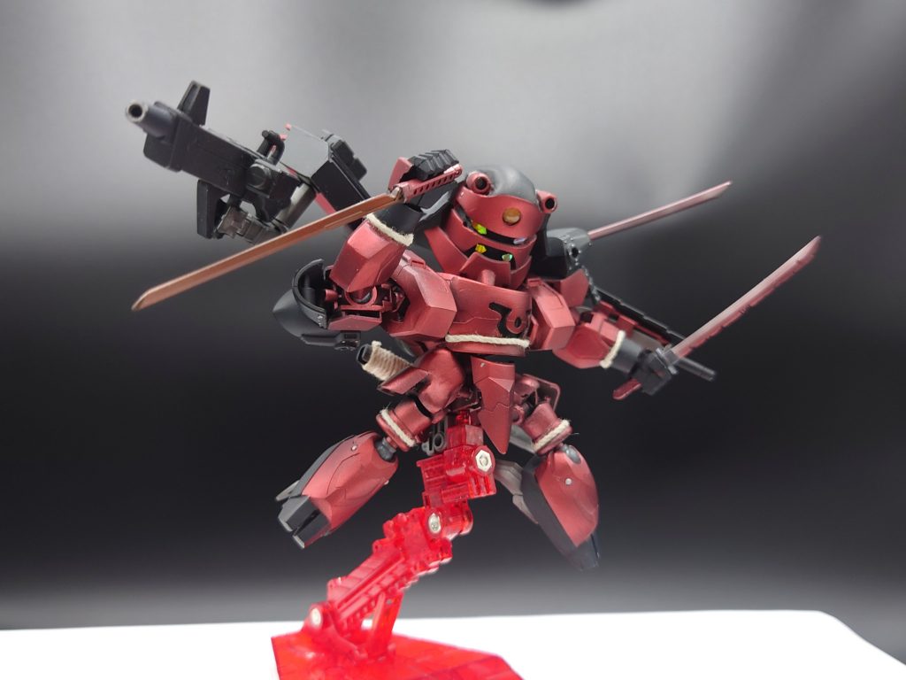 以上になります、悪律刺は自重が重くて上手くポージングが取りづらくなってしまいました、今回初めてミライトによる簡単な電飾に挑戦しています  Twitter企画の ＃SD戦国異説 は素晴らしいオリジナルSDが沢山見れますので是非ご覧下さい