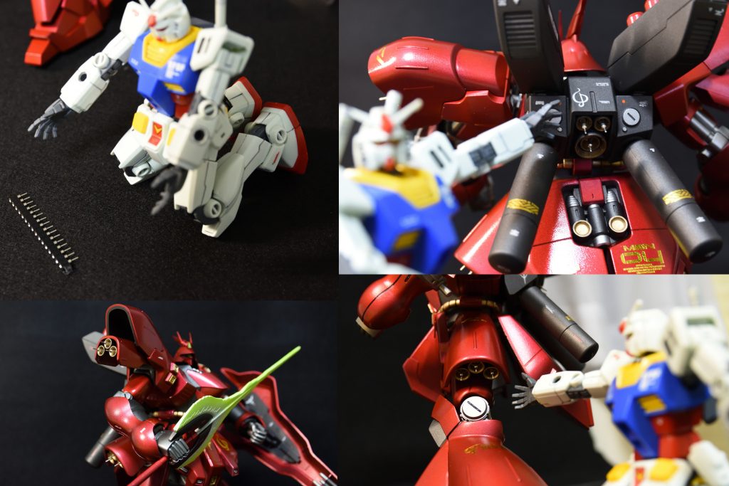 youtubeで電子部品がディテールアップに良いと紹介していた方がいまして、私も排気口に電子部品を付け加えてみました。