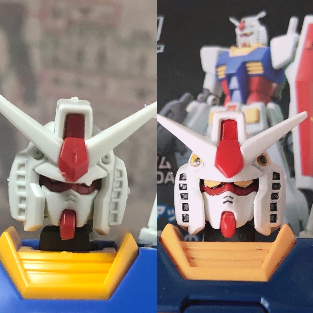 日差しが長いのでアンテナ改修と削り、目の部分を手前に出してみました