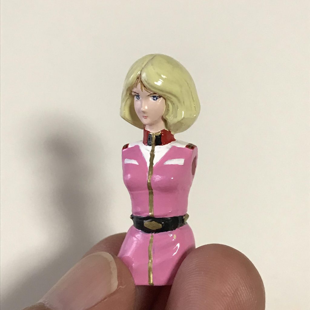 全集中で顔を… セイラらしく描けました！(^^)リアルタッチマーカーの筆先が触れるギリギリの小さい圧で描いてマス。