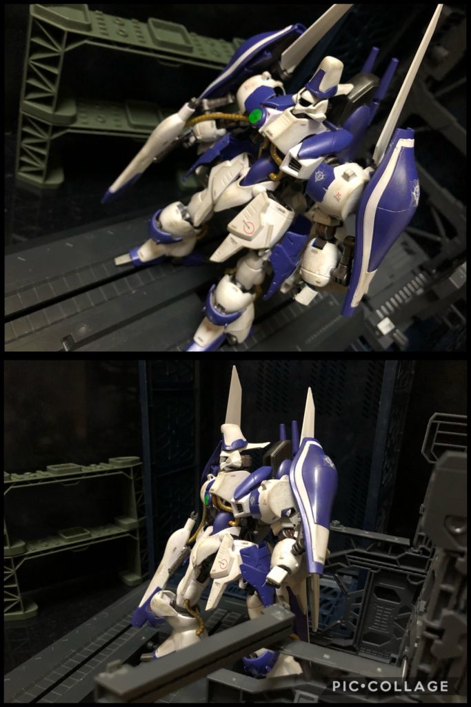 oyz「それ等を全て統括する、マルチな存在、つまりマルチビタミン、そう、それが“ガザ-ディアナチュラ”なのです!」ハマーン「貴公、今、マルチビタミンと申したか!?貴様、我がアクシズの主力たるMS、ガザシリーズを愚弄するか!ガザの名前はビタミンに由来するものではない!この俗物が!」oyz「あわわ!」ハマーン「貴様、巫山戯るのも大概にするのだな!」oyz「お、お待ち下さい!この“ガザ-ディアナチュラ”が、今後のガザシリーズ、もしくはこのアクシズで今後開発されるであろうMSの指針となるのは間違いござません!」ハマーン「自信があると言う事か?」oyz「はい、無論にございます。」ハマーン「ならば最後まで聞いてやるとしよう。もしこれで、つまらない機体だったならば、今後の身の振り方を覚悟しておくのだな。」oyz「はっ。」ハマーン「続けよ。」oyz 「まず、デザイン!この頭部ですが、ガザの特徴をである広角モノアイ“ガザアイ”を採用。さらには可愛らしさを演出する“ガザハット”を採用し.....。」ハマーン「....機能的な事を聞いているのだが?💢」oyz「はっ!申し訳ございません!この“ガザ-ディアナチュラ”ですが、ガザシリーズの汎用性、そして運用性を極限まで引き出した機体となります。そのひとつがガザCの特徴でもある可変機構です。ガザCでもあった、砲台形態、MA形態はもちろん、Z系可変、バウ系可変にも対応しており、多彩な運用が可能です。」ハマーン「Z系?バウ系?とは?」oyz「可変機構については直にご覧入れましょう!先ずは定番の可変形態です。」