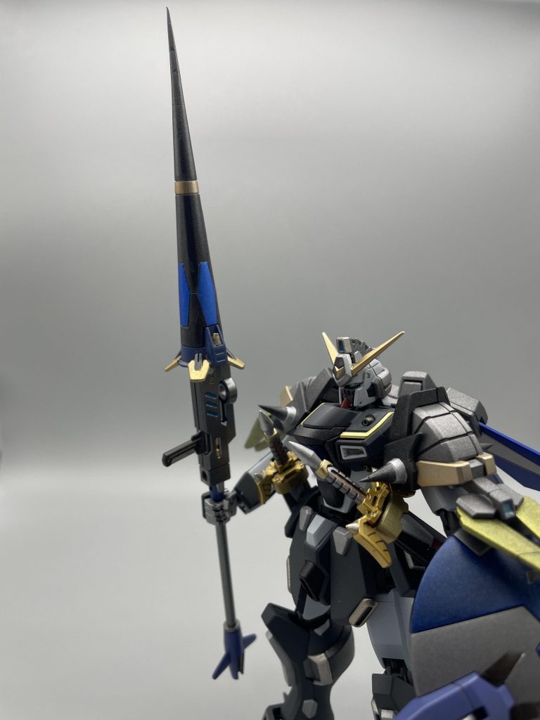 ライテイショットランサー長期に渡って強化しながら使い続けたイメージで作成。延長して尖らせたり色々工作しましたが、長すぎて写真を撮りづらいです…