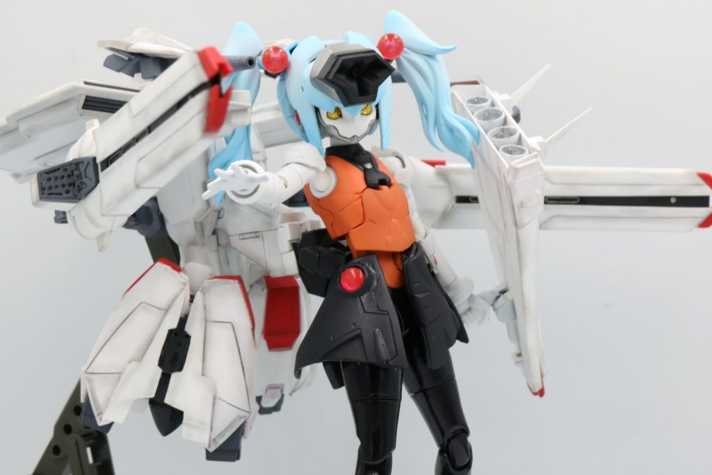 MSモードでの合体では、ビルドナデシコ最大の武装である[GNグラビティブラスト]が頭部に装着される。強力なビーム攻撃が可能だが、ルリは牽制や露払いとして使用する事を好んでいる。攻撃特性に[グラビティ]の要素は見当たらないが、彼女のこだわりのネーミングらしい。