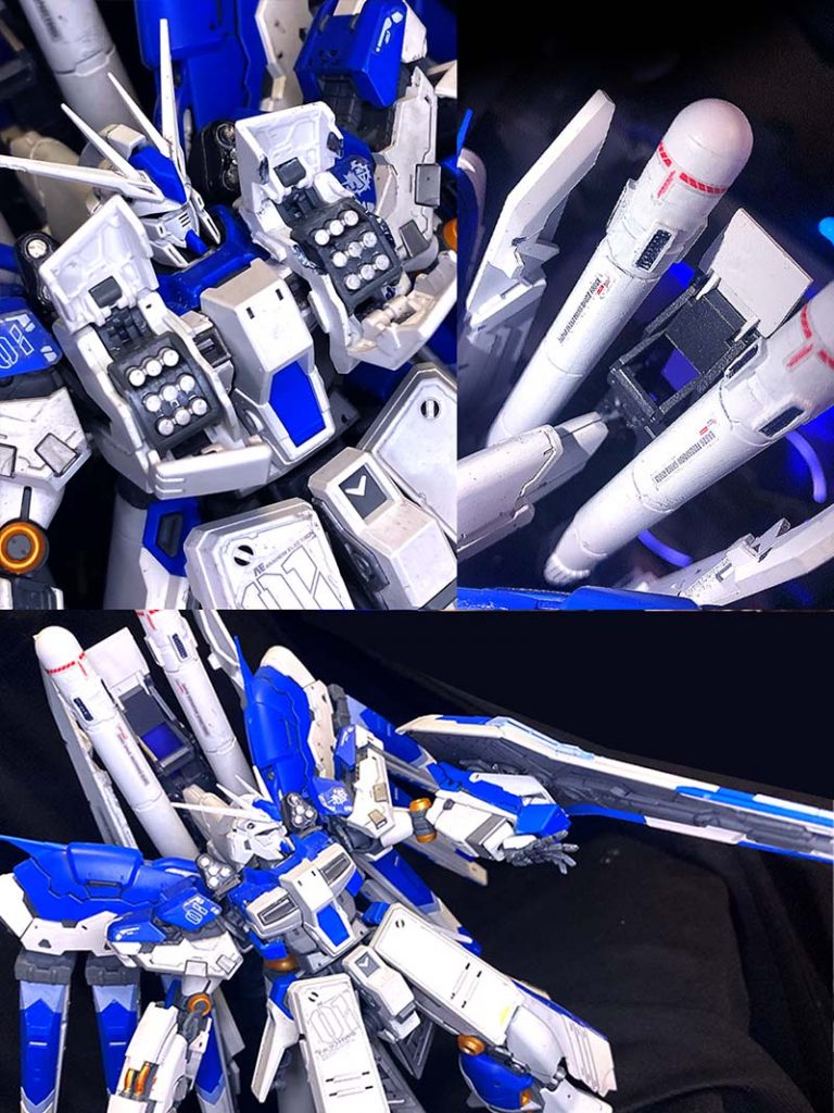 MG用HWSは背面にバズーカを二連装するが、今回はプロペラントタンクを装着。シールド取付位置も変更