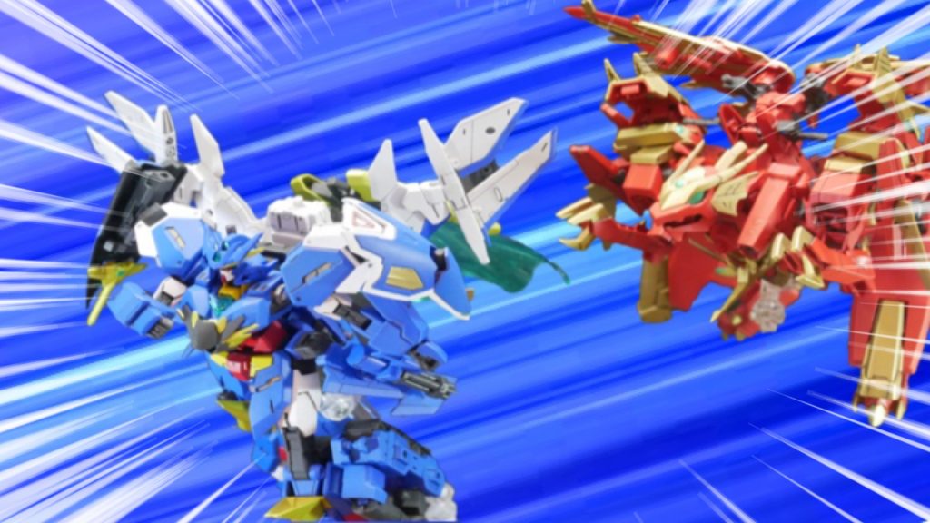 「いくぞ!ブレイブ、カイゼル!」『ファイナルフォームアップ!グレートドッキング、ゴー!!』画像編集アプリを用いて合体バンクっぽい画像を作ってみました。いつか動画で合体バンクとか作ってみたいですね。