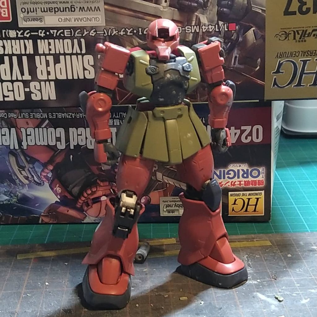 ミキシングの様子。ほとんどオリジンシャアザクですね。