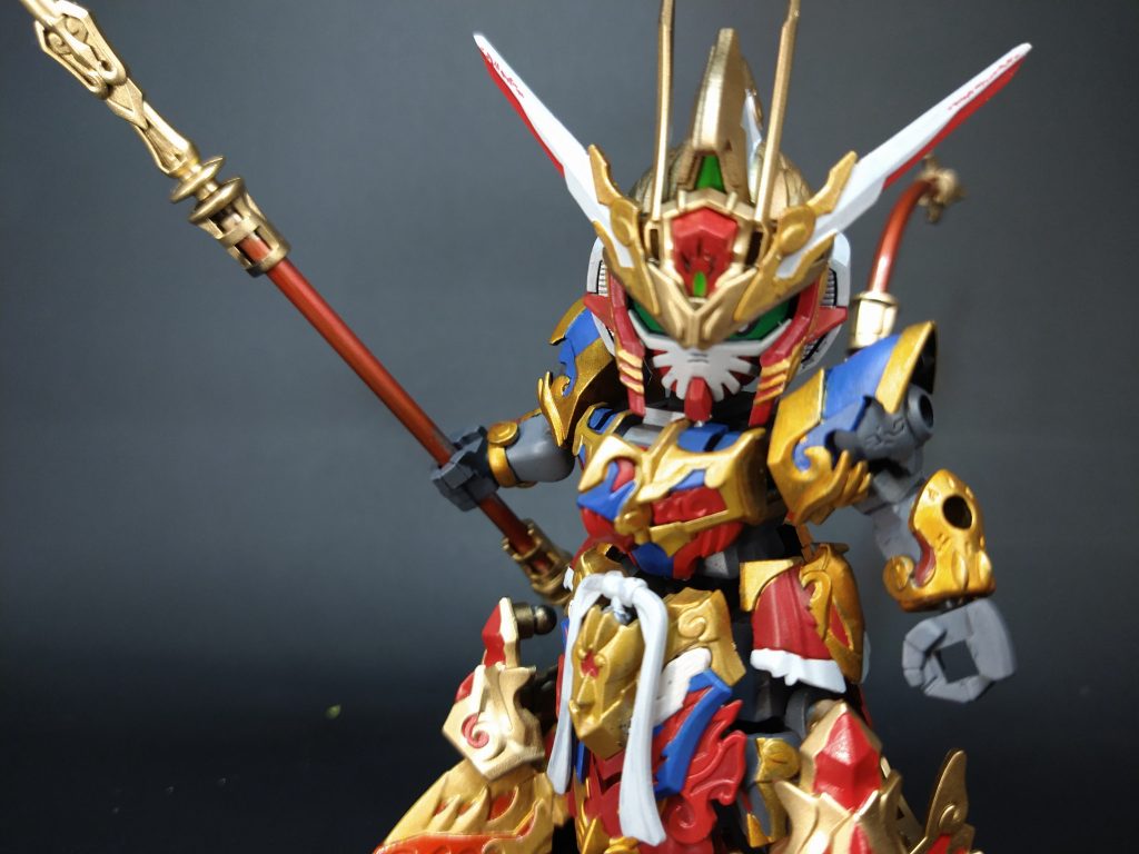 以前も悟空インパルスは作っていますが、前回とは少し塗り方を変えています。ちなみに如意棒はこの後塗装がハゲました。