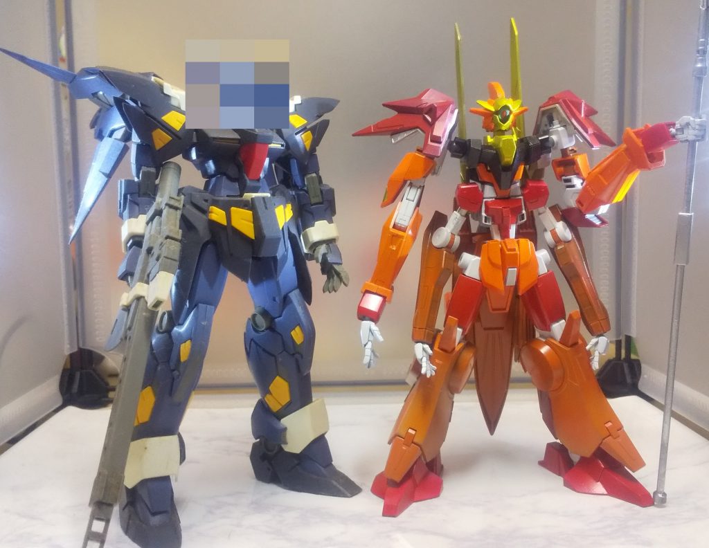 すぐに出すことできた1/100と。ガンダムじゃないさんなのでモザイク。バニシングされちゃう。