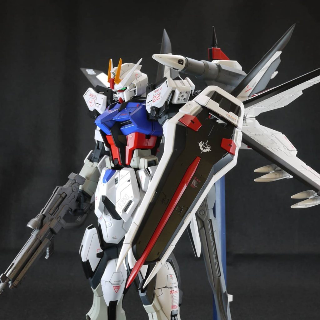 各所に新規スジボリを追加、シールドの先端はシャープ化付属のドライデカールと、水転写デカールでうるさすぎない程度に情報量アップ