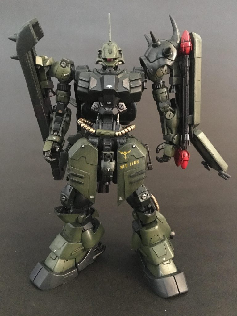 という事で…初めて買った30ｍｍを使って、相変わらずの行き当たりばったり手探り改造でした。余談ですが、旧キットのギラドーガすごくいいキットですよ！プロポーションなんかもHGUCに負けてないくらい良好で、そのまま組んで塗装すればカッコよく仕上がるのでオススメです！