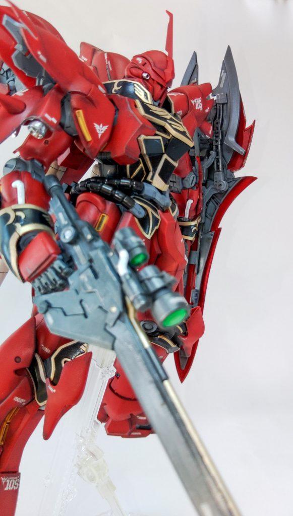 基本的にツヤ消し仕上げですが、部分塗装部はツヤありのまま仕上げてメリハリを。