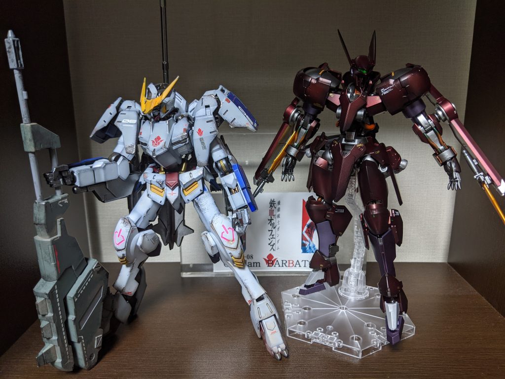 以前作ったバルバトスとツーショット!!これがしたかったんですよー!!!