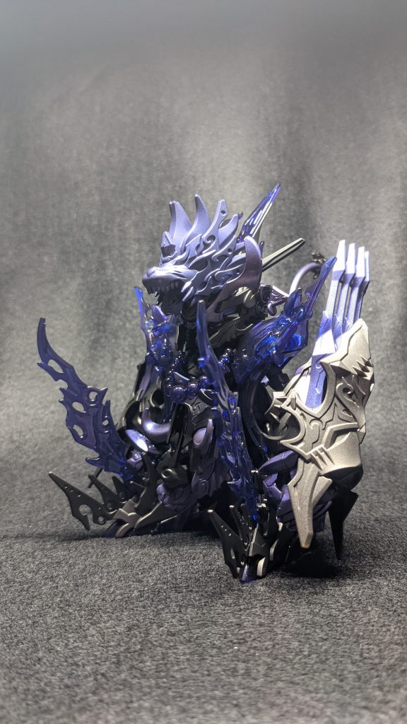 クリアパープルは青よりに、メタリックパープルはシルバー強めの明るめに調色しました。個人的には良くまとまったかなと思います!