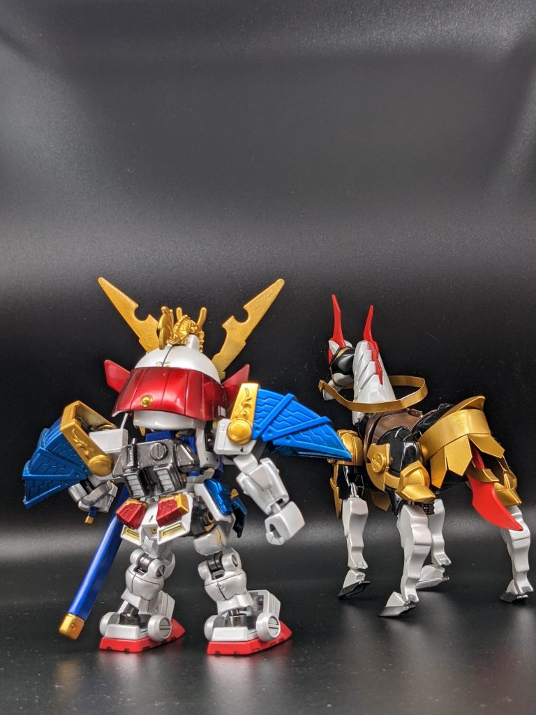 背面。だーーいぶ遠目でごまかしてますが、ランドセルのダクト部分のエナメル塗装はかなり荒ぶっております🙊その他の粗も毎回恒例たくさんありまして🤣