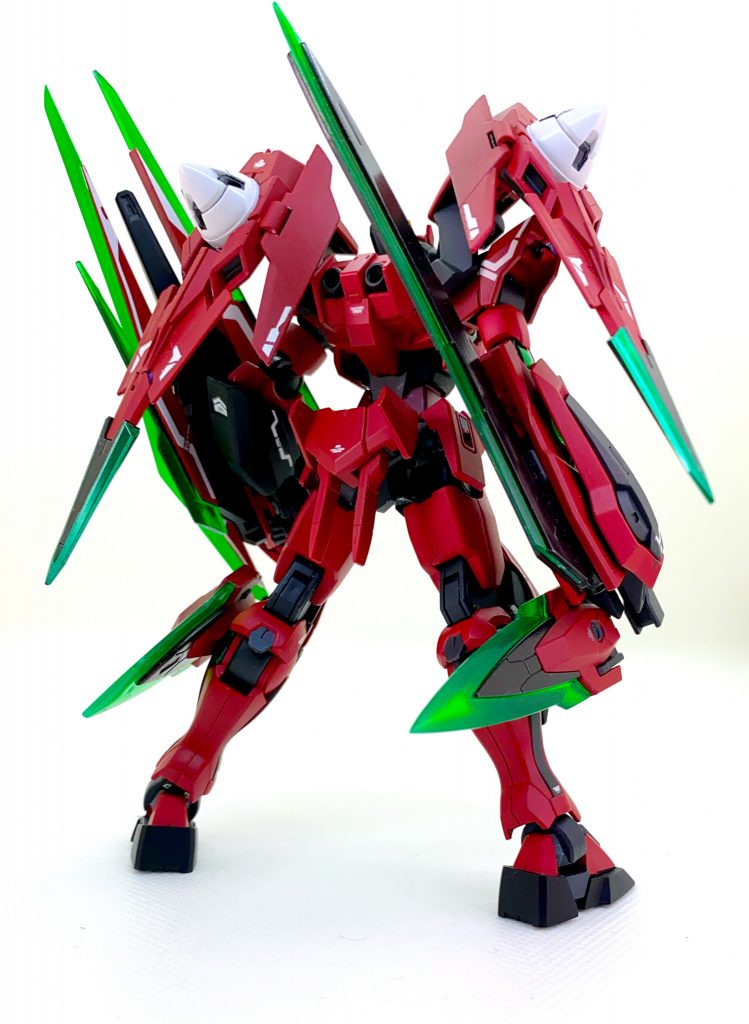 バックショット。緑の刃がいっぱい見えてお気に入りです。できればセブンソードを守りたかったのですが、盛り過ぎました。ﾃﾍ。