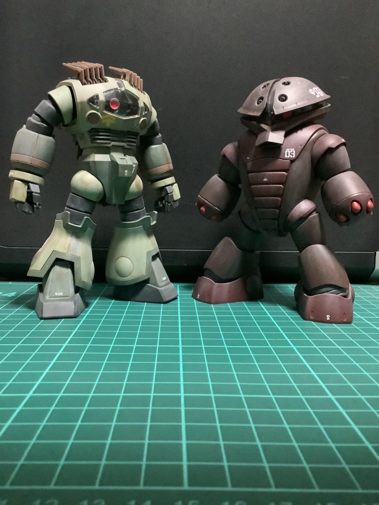 水泳部ツーショット。水陸両用機はずんぐりむっくりで個性的な機体が多いですね(笑)でも総じて言えるのは、水陸両用機は作ってて楽しいです(^^)もっと水陸両用機キットが増えてほしいものです(^^)それでは今回はこの辺で。ご覧いただきありがとうございました！