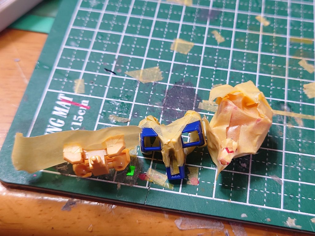 エアブラシでの塗分けはこのパーツです