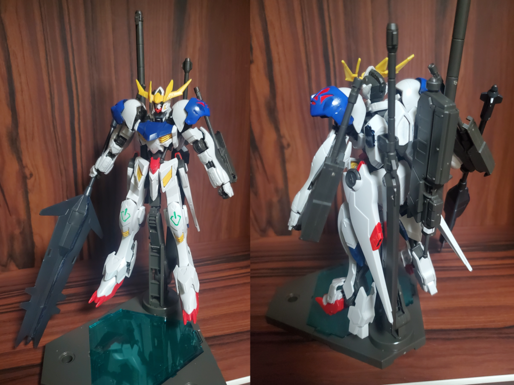 一応ルプスと同じ武装は使えるのでこんなフルウェポン形態とかとらせることも可能だったりします。 腕部オプションあるやんけ、と思うかもですが。これアニメ二期やった頃買ったやつで思い入れが強くて改造を躊躇ってしまったので。あとぶっちゃけヘタってきてるので 次は制作工程を少し、自らに反省を促す(マフティー並み)目的も兼ねて晒していこうかなと。