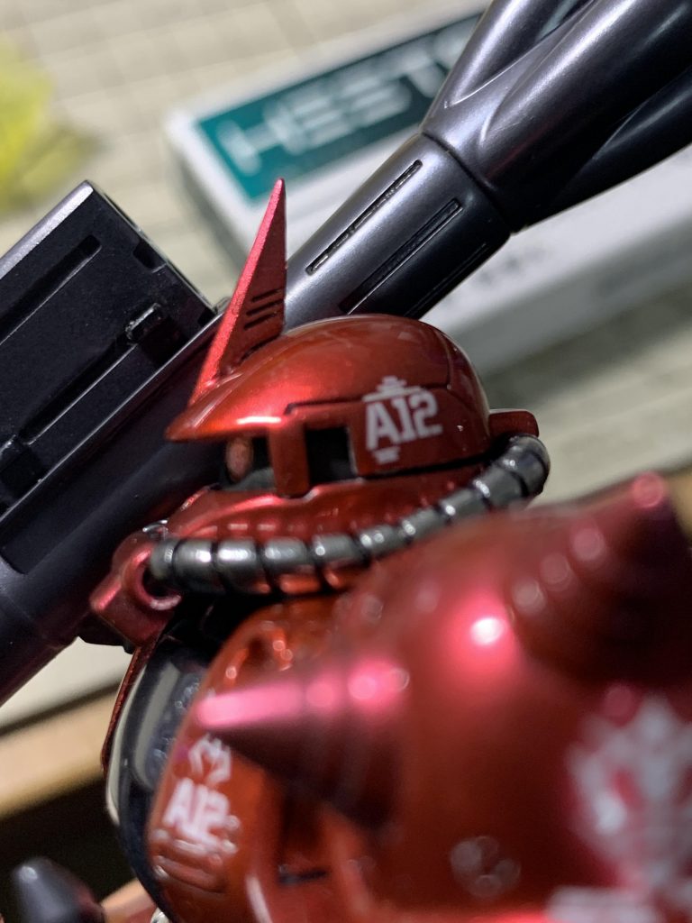 ここからは製作工程というか制作振り返り。ちょっとわかりにくいけど、やっぱり目はもうちょっと南下や利用があったかなぁと。。台座部分を削ってるので、そこの削り方かな。